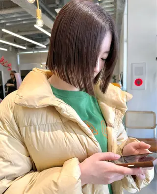 ショート hollo渋谷所属・切りっぱなしボブ /DAIKIのヘアスタイル