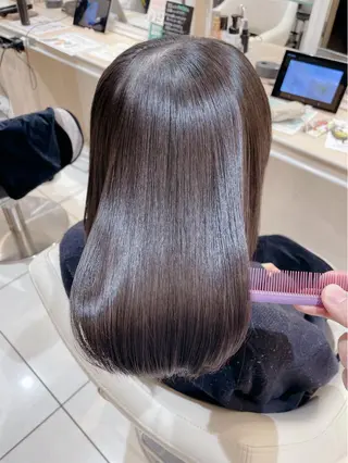 ミディアム 縮毛矯正、髪質改善／ 松田 龍之介のヘアスタイル