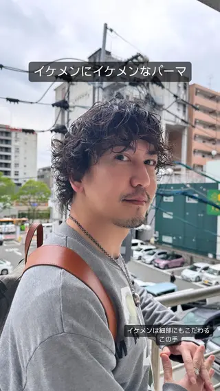 パーマ メンズ 椎葉 祐也のヘアスタイル