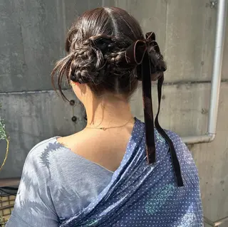 カラー ロング qiie ワンカラー ダブルカラーのヘアスタイル
