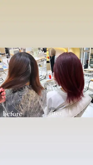 ミディアム カラー 🥇メンズパーマ /縮毛矯正/木村神心のヘアスタイル