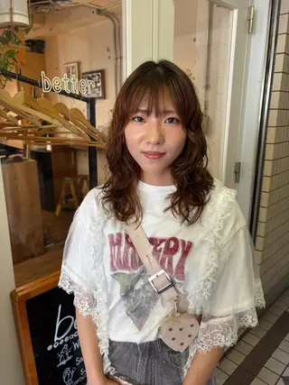 ミディアム パーマ kaito パーマ募集🌀😵‍のヘアスタイル