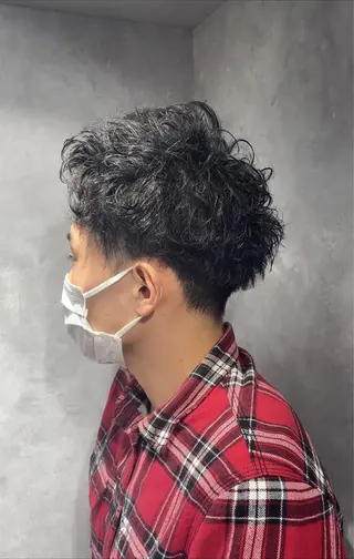 メンズ ルネ所属・切りっぱなしボブ グレージュ/福田梢のヘアスタイル