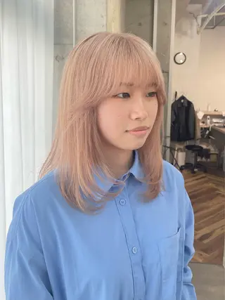 ロング カラー lani hair salon所属・SHOTO ハイトー ン/デザインカラーのヘアスタイル