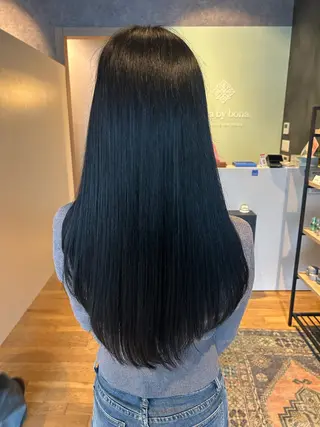 ロング カラー 切りっぱなしボブ特化 美容師/杏実のヘアスタイル