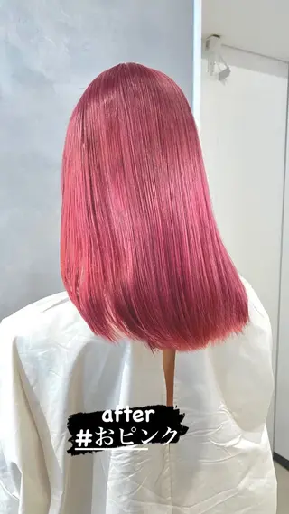 ミディアム カラー カラースペシャリスト ・齊藤 羽瑠輝のヘアスタイル