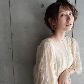 ショート カラー ヘアアレンジ See by merのマツエク・マツパデザイン