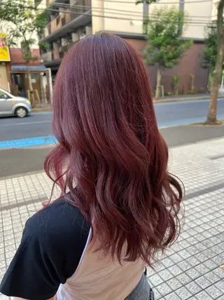 ロング カラー 最高の髪質改善🩵 艶カラー 惠美のヘアスタイル