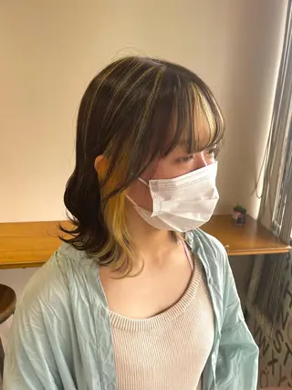 ミディアム カラー ヘアアレンジ ⛄️カトウ ケイゴ⛄️のヘアスタイル