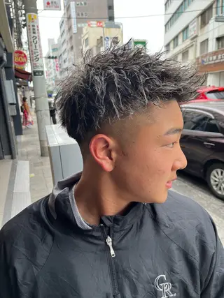ショート カラー パーマ メンズ メンズ特化 店長 松元のヘアスタイル