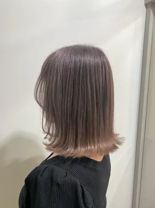 ミディアム カラー たなか もえなのヘアスタイル