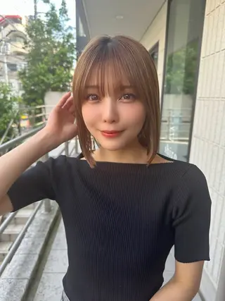 ミディアム 美髪縮毛矯正 /髪質改善のヘアスタイル