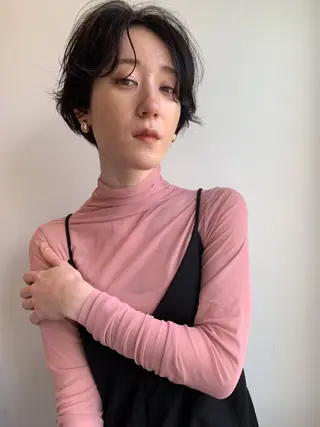 ミディアム カラー パーマ CEINE+ officialのヘアスタイル