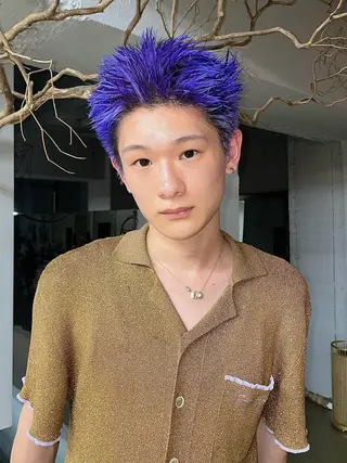 ショート カラー メンズ Then所属・ハイトーン/艶カラー /アレンジ/manaのヘアスタイル