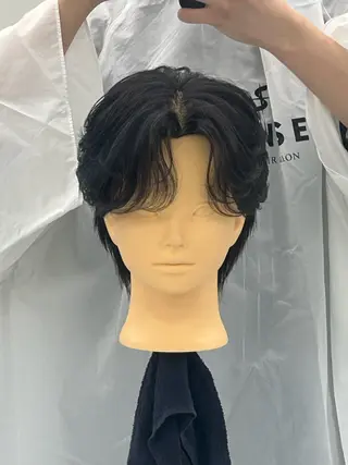 ショート メンズ縮毛/ 流れる縮毛矯正石井のヘアスタイル