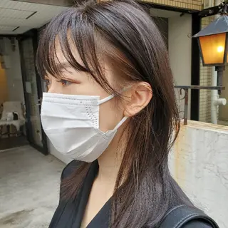 セミロング フリーランス所属・韓国ヘア レイヤー くびれヘアMATSUのヘアスタイル