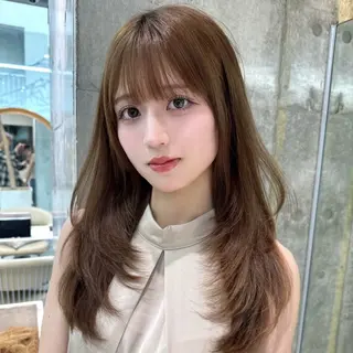 セミロング カラー 💎博多/縮毛 矯正/横山一誠💎のヘアスタイル