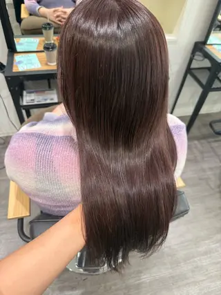 セミロング カラー 上田 紗也のヘアスタイル