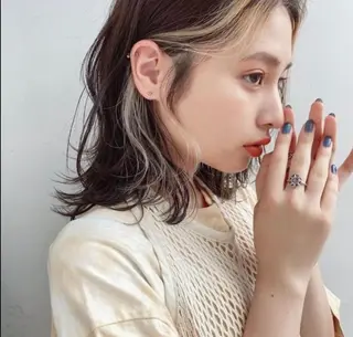 ミディアム 佐藤 裕史のヘアスタイル