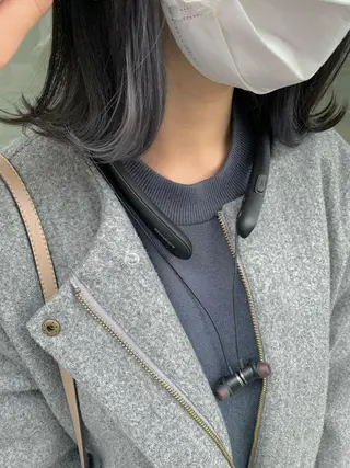 ミディアム カラー ヨシナガマユ🦕 髪質改善艶カラーのヘアスタイル