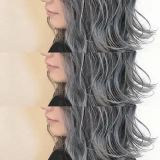 ミディアム カラー 小濱 秀人のヘアスタイル