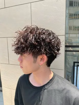 パーマ メンズ 韓国レイヤー/センタ ーパート/坂本翔のヘアスタイル