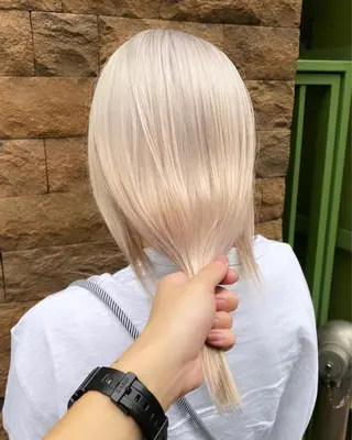 ミディアム カラー ハイトーン/メンズ/ ボブ RINのヘアスタイル