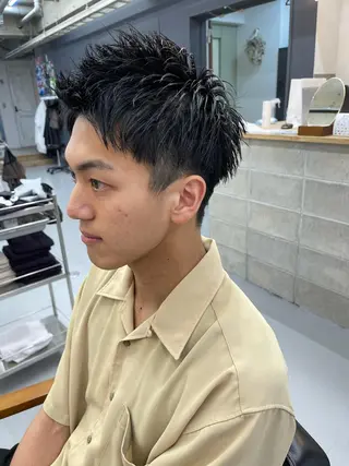 ショート メンズ 森本裕/オーナー/ スパイラルパーマのヘアスタイル