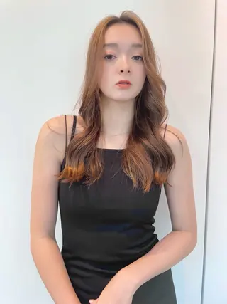 セミロング カラー KURO/韓国ヘア /レイヤーカットのヘアスタイル