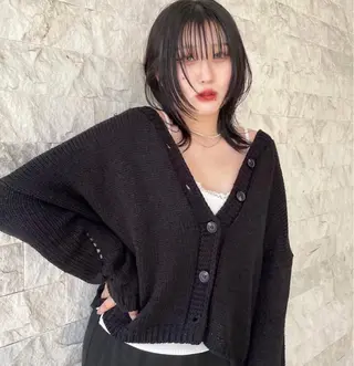 ミディアム カラー 🫧🇰🇷韓国ヘア レイヤー🐺Yutaのヘアスタイル