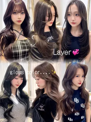 ロング トレンド韓国モテヘア Natsuki🌛のヘアスタイル