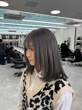 セミロング カラー 🫧韓国風透明感 ヘア🫧towaのヘアスタイル