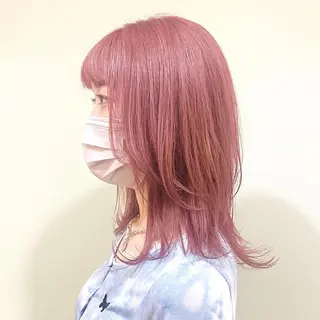 ミディアム カラー ANNA /艶髪/ハイトーンのヘアスタイル