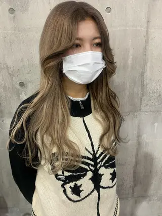 ロング カラー SHURI❤️🔥 中/韓mix ♡のヘアスタイル