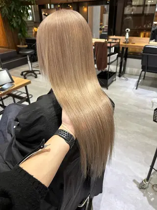 セミロング カラー KEISUKE/ ブリーチ🧡エクステのヘアスタイル