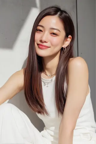ロング カラー Ɛ>暗髪➕ピンク/ hiroki︎<3のヘアスタイル