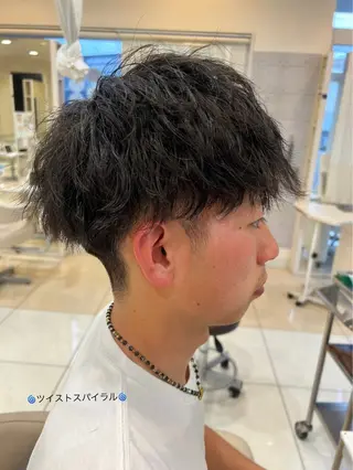 パーマ メンズ 友田 未来のヘアスタイル