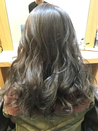 セミロング カラー 寺門 達也のヘアスタイル