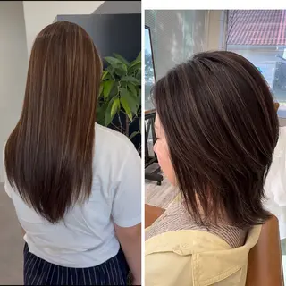 セミロング カラー UNIVERSE.所属・山内 悠のヘアスタイル
