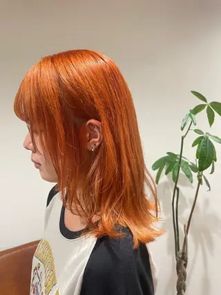 ミディアム カラー ボブレイヤー/ ブリーチ/miyuuのヘアスタイル