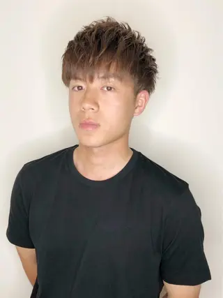 ショート カラー ヘアアレンジ メンズ 赤み消しカラー /透明感カラー 上長のヘアスタイル