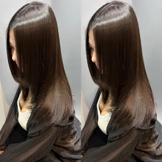 セミロング カラー パーマ ヘアアレンジ 新宿No.1艶髪矯正 美艶カラー/FUKAのヘアスタイル