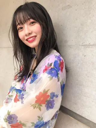 セミロング nessヤマサキ リュウタのヘアスタイル