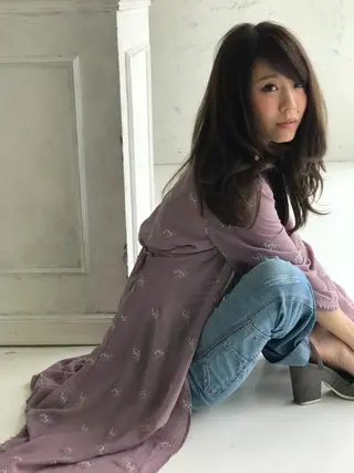 ロング カラー 瀬尾 加寿馬のヘアスタイル