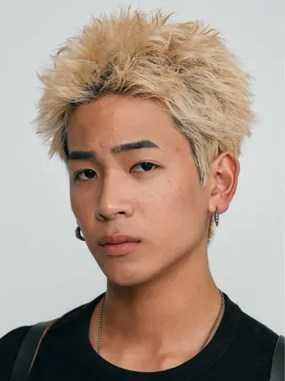 ショート メンズ 楽斗/メンズパーマ /スパイキーショートのヘアスタイル