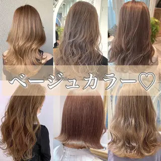 セミロング カラー ブリーチなし/暖色/ 透明感/ririkaのヘアスタイル