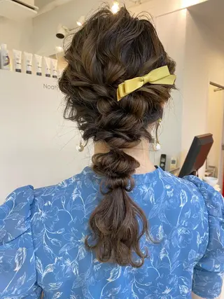 セミロング カラー ヘアアレンジ マツエク・マツパ アイブロウ Noah's　Ark所属・透明感カラー🫧ヘア セット🫧松本菜月の眉毛・アイブロウイメージ