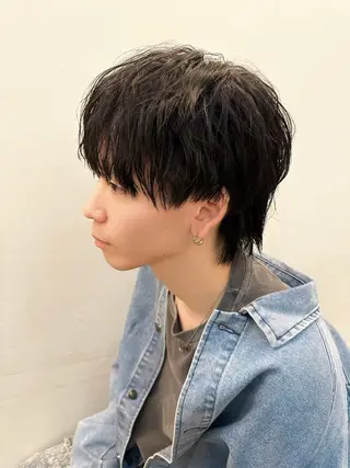 メンズ 藤本渚杜/メンズ パーマ/艶カラーのヘアスタイル