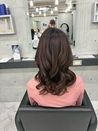 セミロング カラー パーマ Endearing所属・Endearing 北澤那未🌟銀座のヘアスタイル