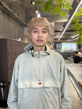 ショート カラー メンズ ナガノリノ /ボブ/ ベージュ/暖色のヘアスタイル